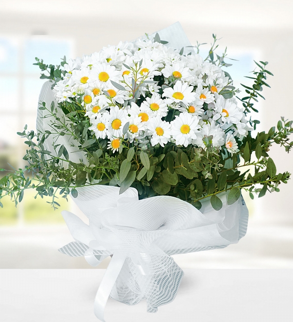 Beyaz Papatya Buketi