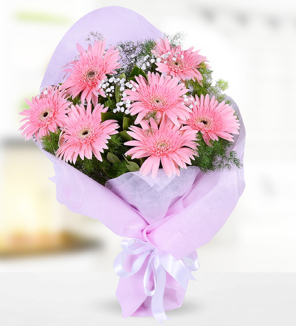 Pembe Gerbera Buketi