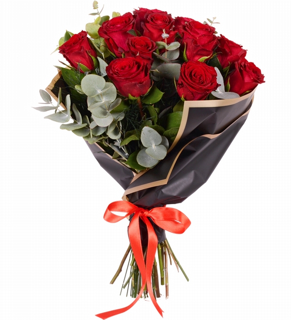 Siyah Bukette Kırmızı Güller